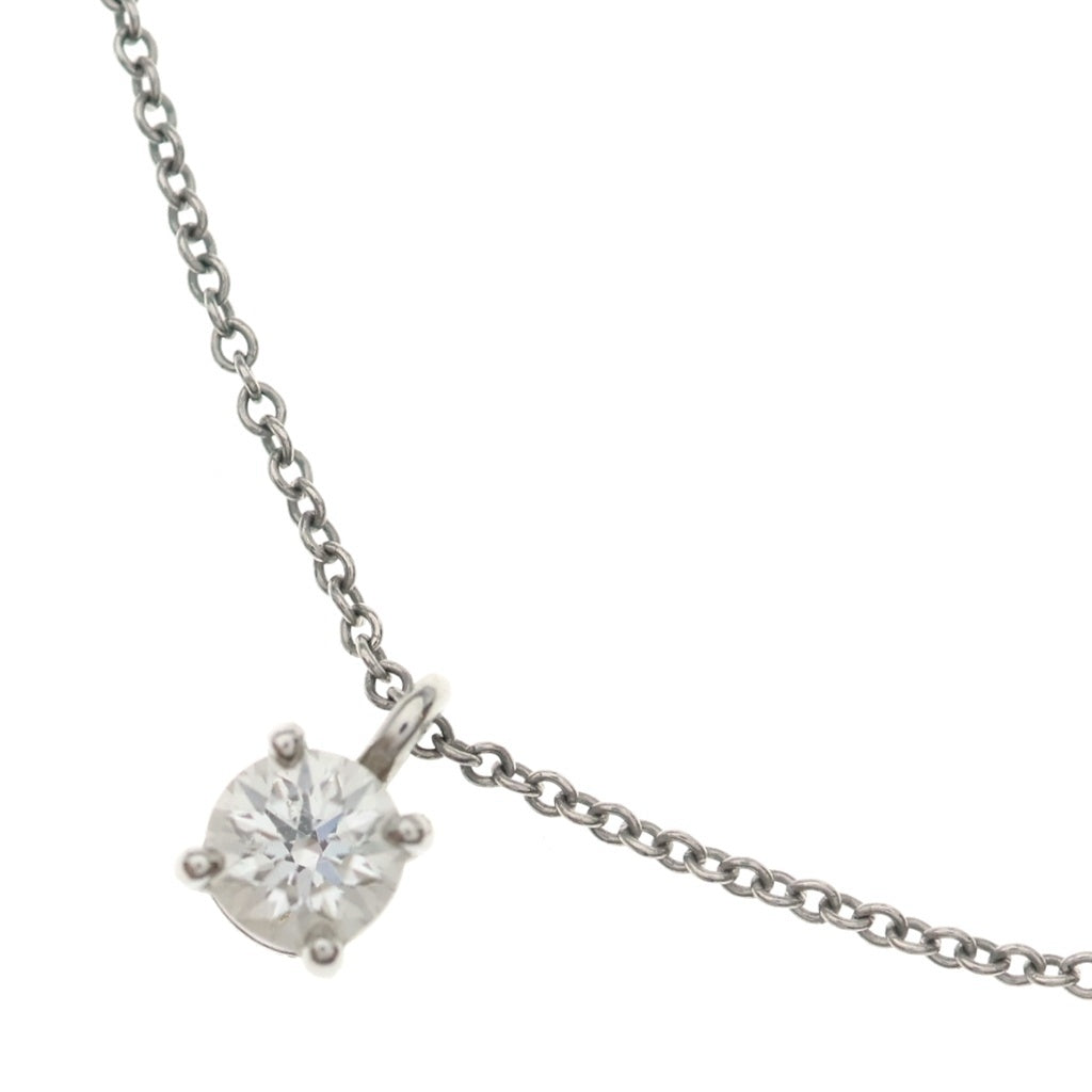 TIFFANY & Co.(ティファニー) ソリティア 1Pダイヤ ネックレス ペンダント チェーン Pt950 レディース