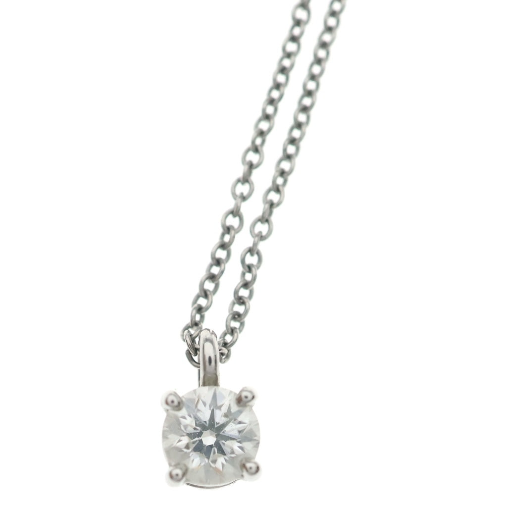 TIFFANY & Co.(ティファニー) ソリティア 1Pダイヤ ネックレス ペンダント チェーン Pt950 レディース