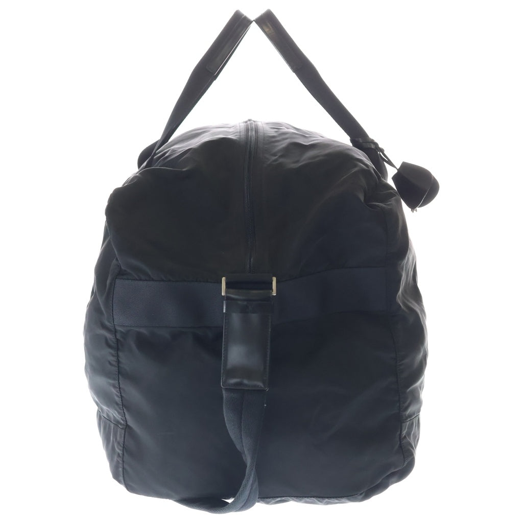 PRADA(プラダ) サフィアーノ 三角プレート ナイロン 2WAY ショルダーバッグ ハンドバッグ ボストンバッグ ブラック