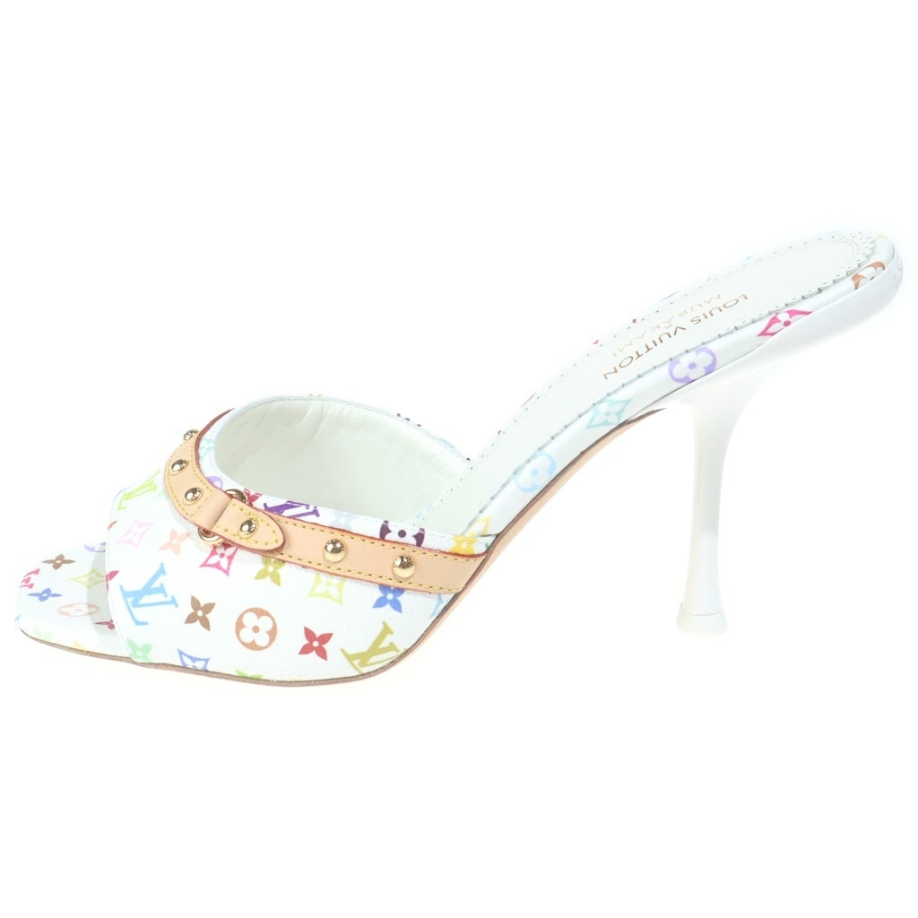 LOUIS VUITTON(ルイヴィトン) LV×TM 6AM モノグラム ピンヒール ミュール ホワイト/マルチカラー レディース