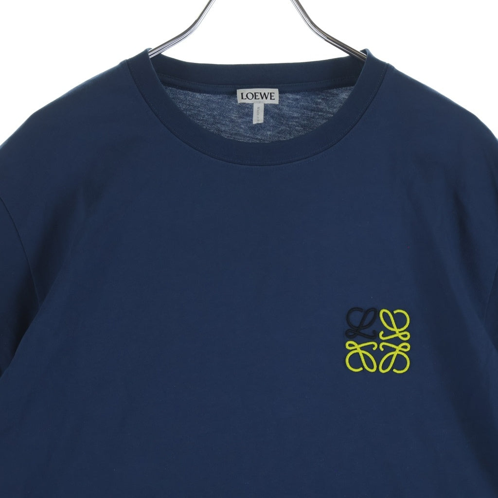 LOEWE(ロエベ) フロントロゴ刺繍 コットン半袖Tシャツ カットソー ネイビー H526Y22J26