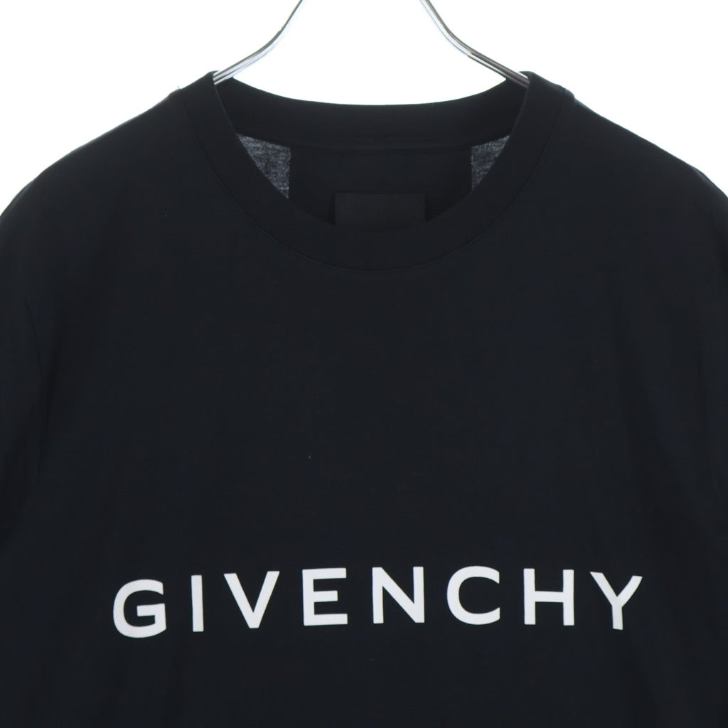 GIVENCHY(ジバンシィ) フロントロゴプリント 半袖Tシャツ カットソー ブラック BM716G3YAC