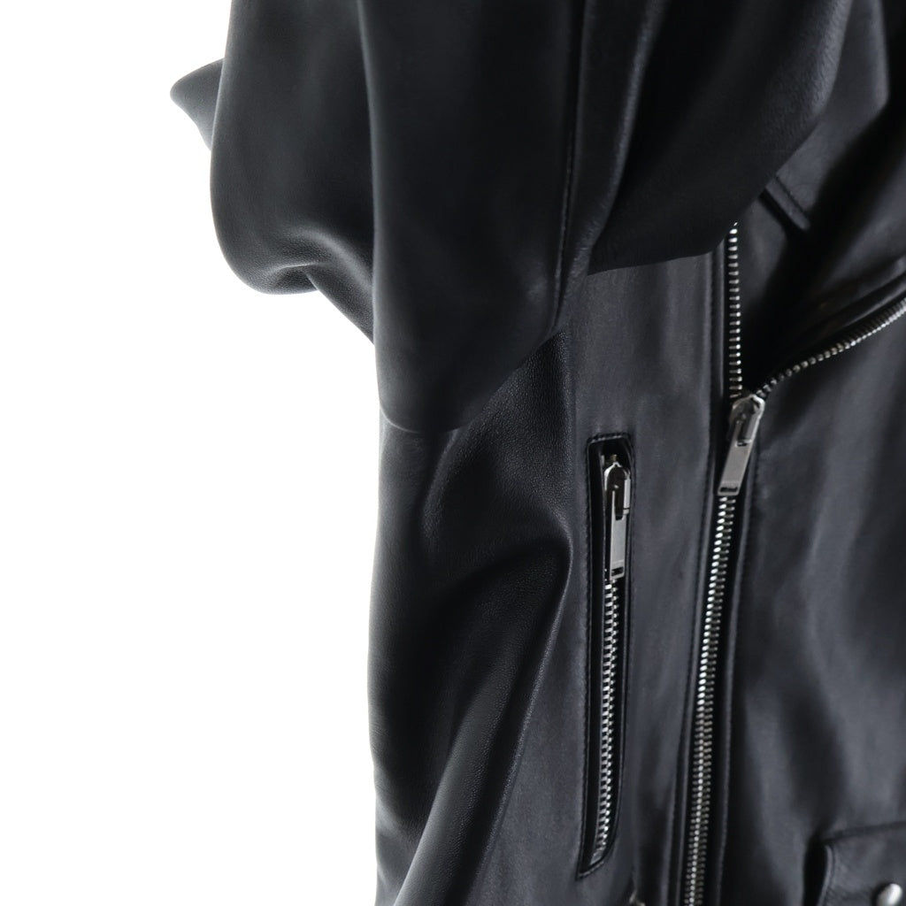 SAINT LAURENT PARIS(サンローランパリ) クラシックモーターサイクルライダースレザージャケット ラムレザー ダブル イタリア製 ブラック 484284