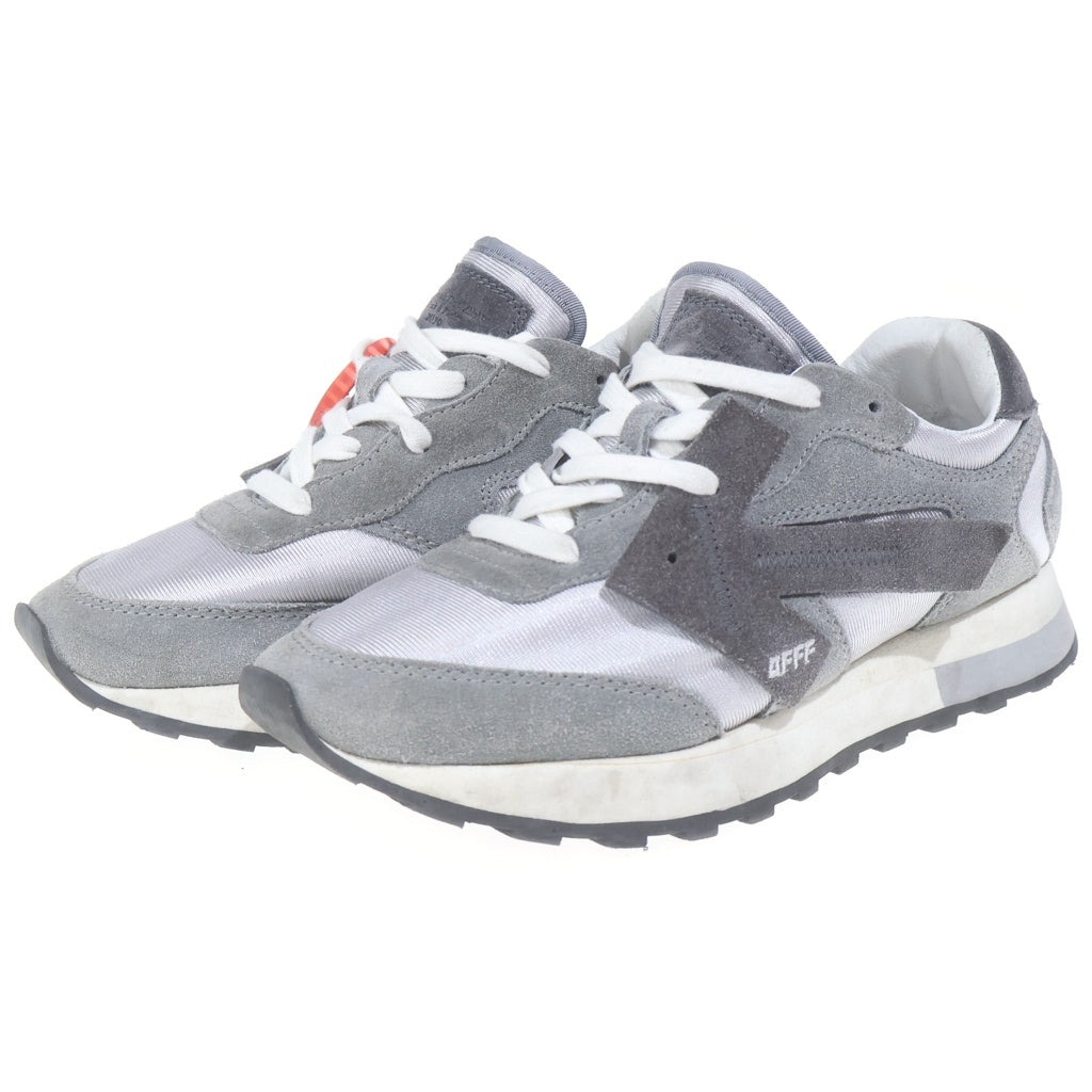 OFF-WHITE(オフホワイト) ローカットスニーカー グレー スエード #38 レディース