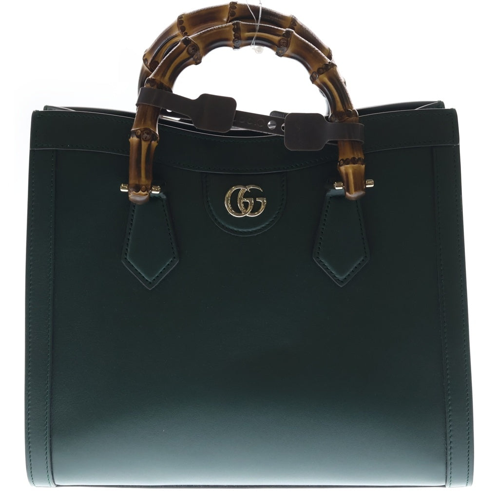 GUCCI(グッチ) ダイアナ 2wayバック ミディアム バンブー レザー グリーン 853226 レディース