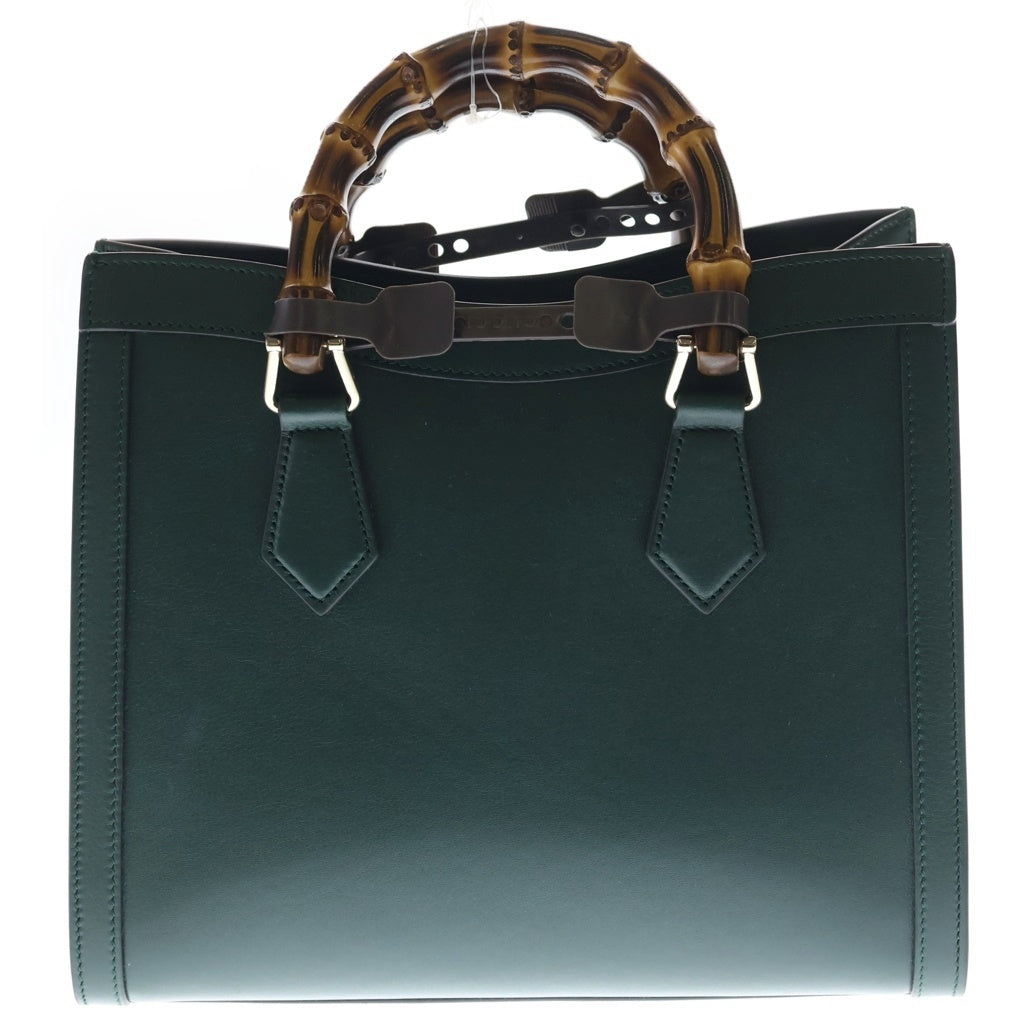 GUCCI(グッチ) ダイアナ 2wayバック ミディアム バンブー レザー グリーン 853226 レディース