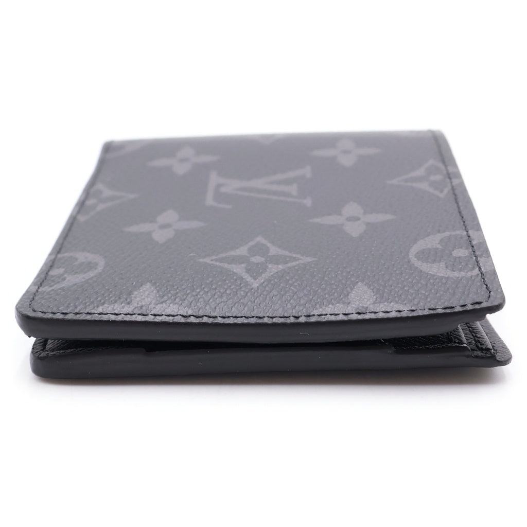 LOUIS VUITTON(ルイヴィトン) モノグラムエクリプス ポルトフォイユミュルティプル コンパクトウォレット 二つ折り財布 ブラック PVC M61695 レディース