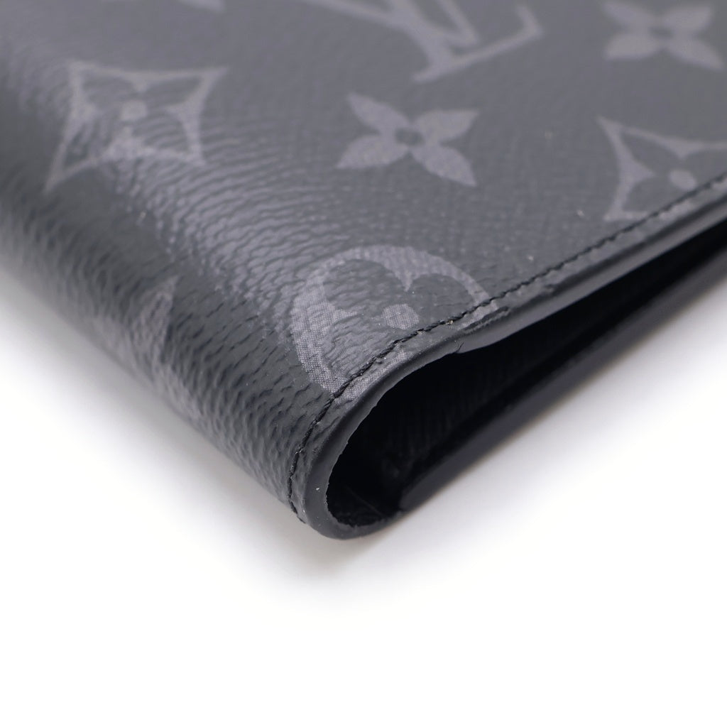 LOUIS VUITTON(ルイヴィトン) モノグラムエクリプス ポルトフォイユミュルティプル コンパクトウォレット 二つ折り財布 ブラック PVC M61695 レディース