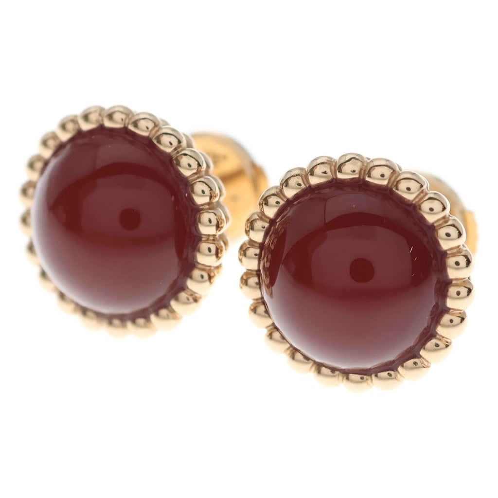 Van Cleef & Arpels(ヴァンクリーフアンドアーペル) ペルレ クルール カーネリアン ピアス Au750PG レッド ピンクゴールド VCARP4E000 レディース