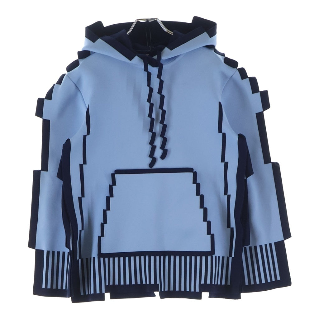 LOEWE(ロエベ) 23SS ピクセルプルオーバーパーカー フーディー ブルー/ブラック レディース