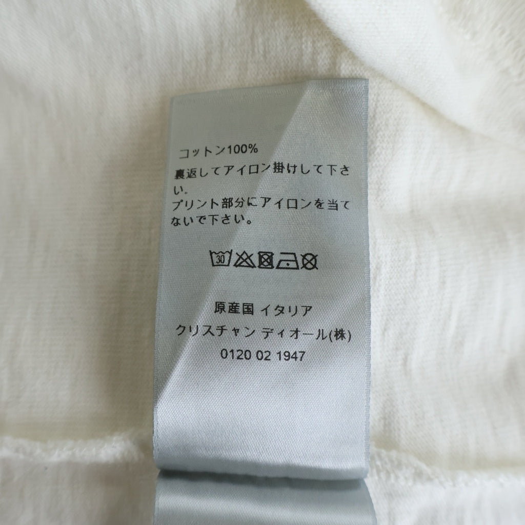Christian Dior(クリスチャンディオール) 23AW フロッキーロゴ 半袖Tシャツ カットソー コットン ホワイト 393J696A0849