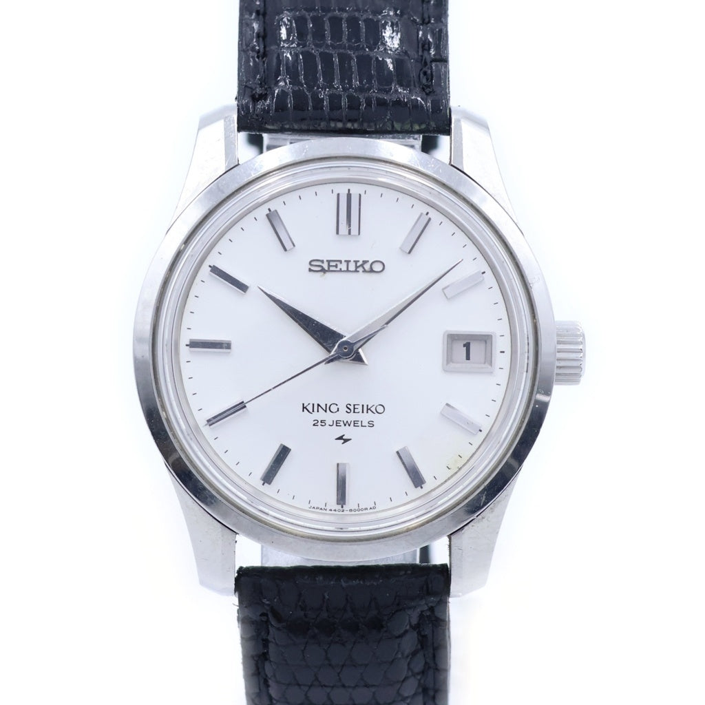 SEIKO(セイコー) キングセイコー シルバー文字盤 SS×レザー/手巻き 腕時計 4402-8000 レディース