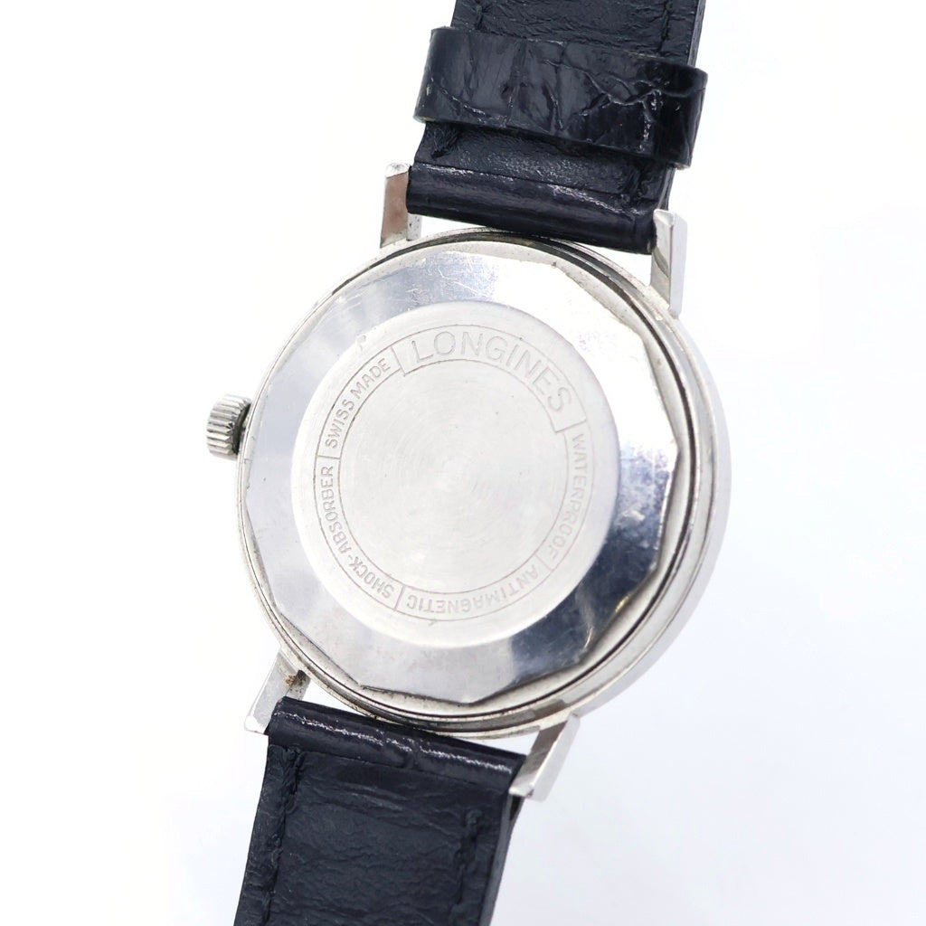 LONGINES(ロンジン) ヴィンテージ オートマチック シルバー文字盤 SS×革/自動巻き ヴィンテージ 腕時計 レディース