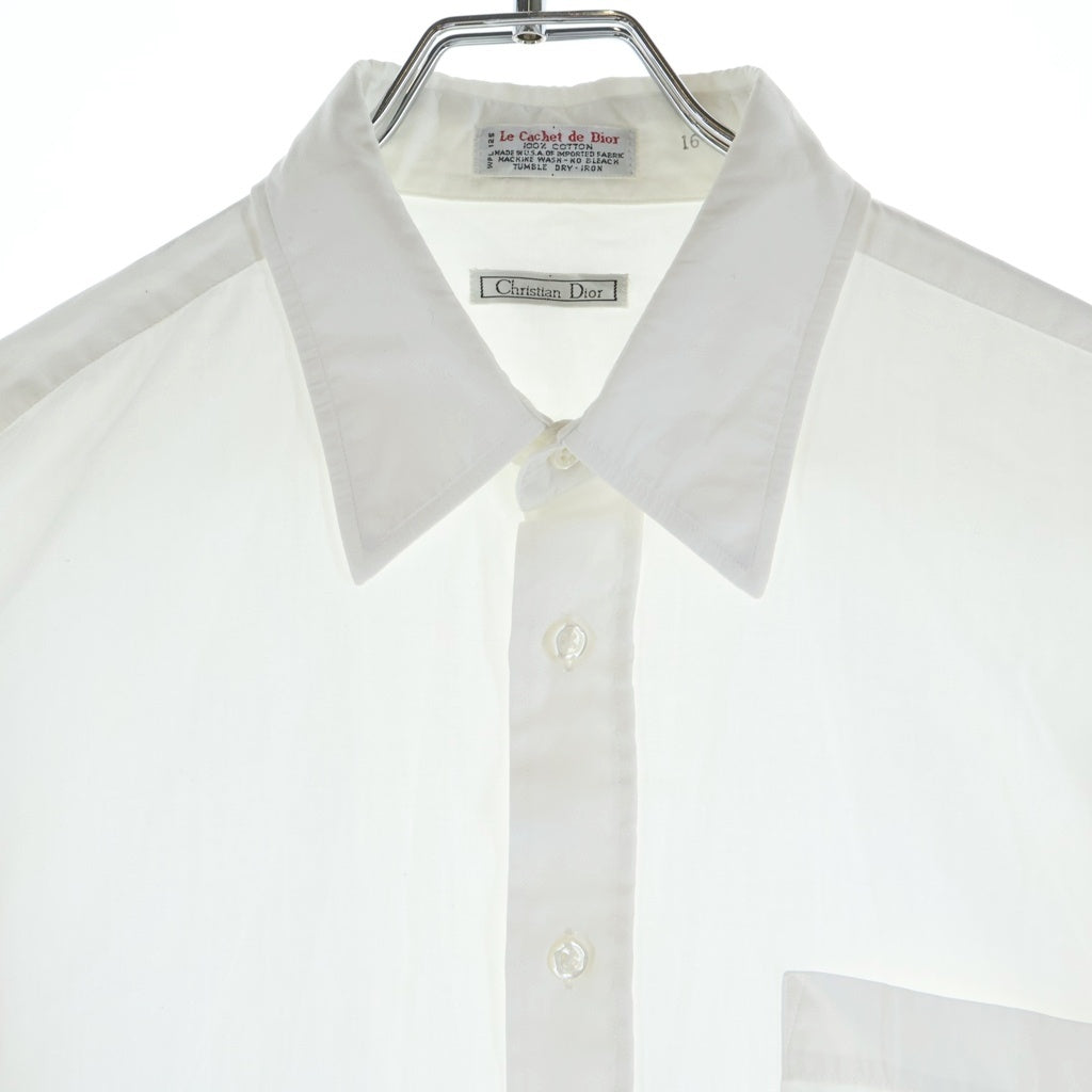 Christian Dior(クリスチャンディオール) 長袖 シャツ コットン ホワイト サイズ16-32 レディース