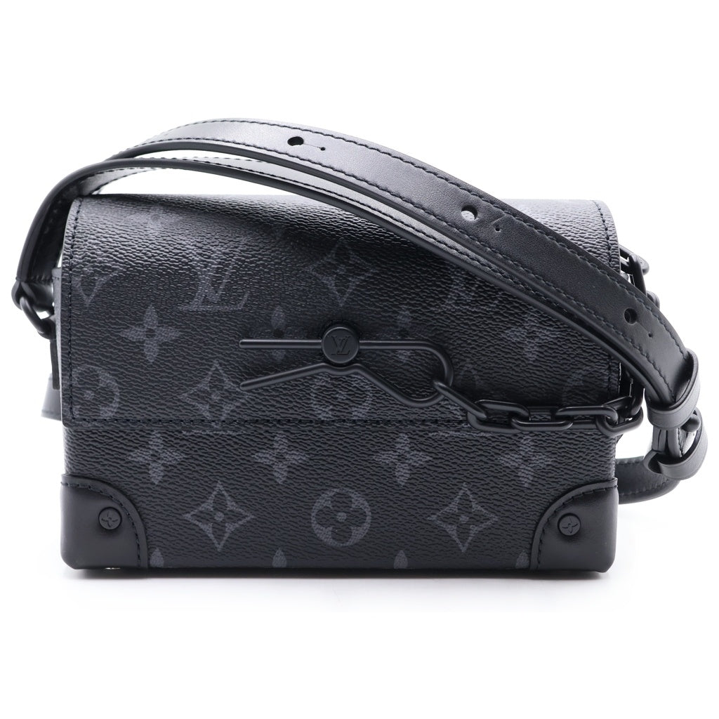 LOUIS VUITTON(ルイヴィトン) モノグラムエクリプス スティーマー ウェアラブル PVC レザー ブラック金具 ショルダーバッグ ミニバッグ ICタイプ ブラック M81783 レディース