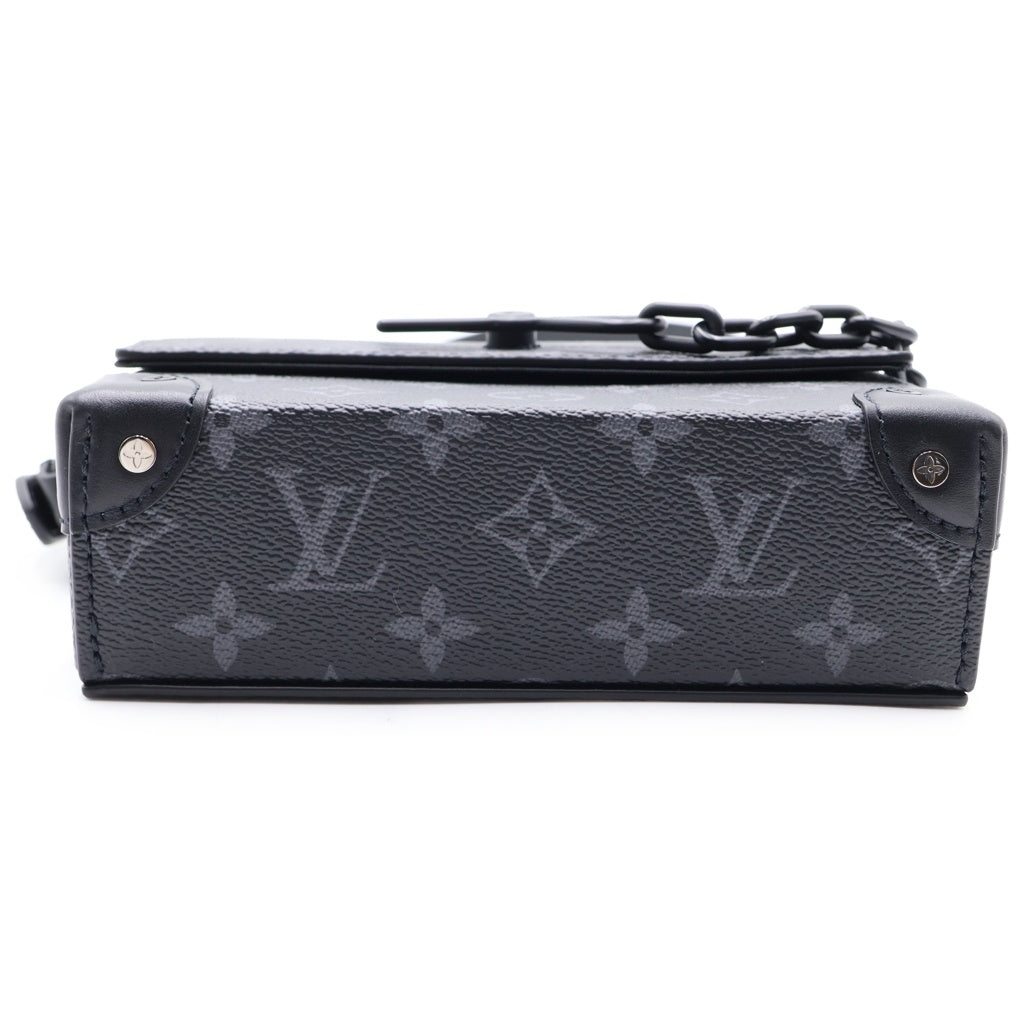 LOUIS VUITTON(ルイヴィトン) モノグラムエクリプス スティーマー ウェアラブル PVC レザー ブラック金具 ショルダーバッグ ミニバッグ ICタイプ ブラック M81783 レディース