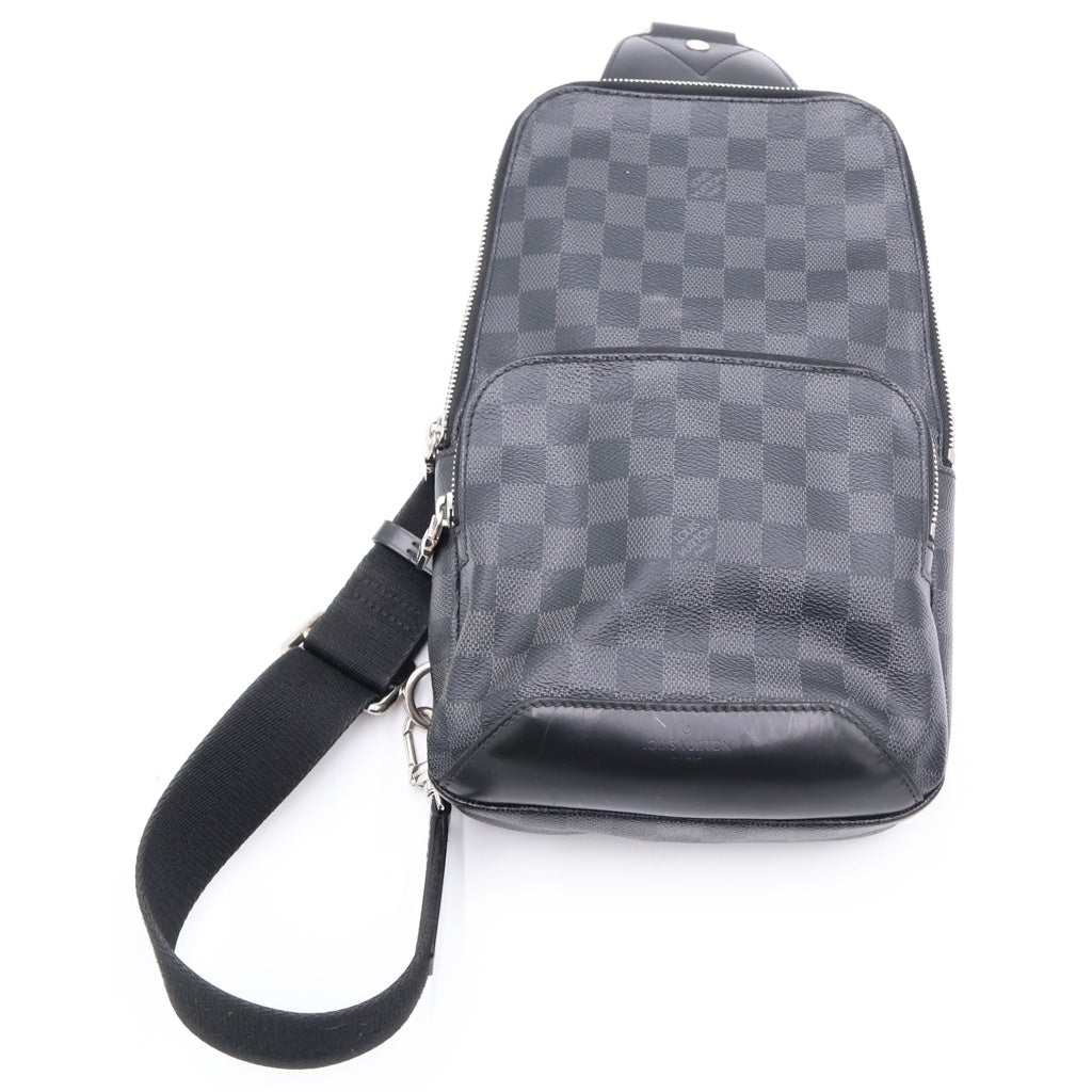 LOUIS VUITTON(ルイヴィトン) ダミエグラフィット アヴェニュー スリングバッグ PVC レザー ボディバッグ ショルダーバッグ ブラック N41719 レディース