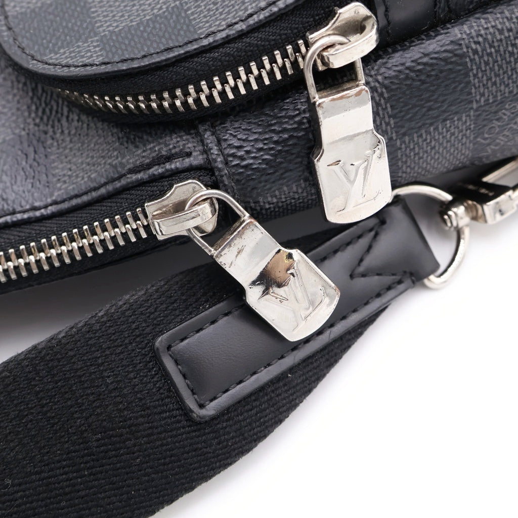 LOUIS VUITTON(ルイヴィトン) ダミエグラフィット アヴェニュー スリングバッグ PVC レザー ボディバッグ ショルダーバッグ ブラック N41719 レディース
