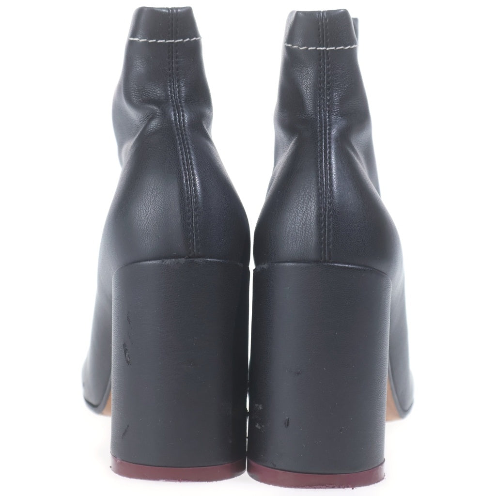 MM6 Maison Margiela(エムエムシックスメゾンマルジェラ) レザーヒールブーツ ブラック #36 レディース