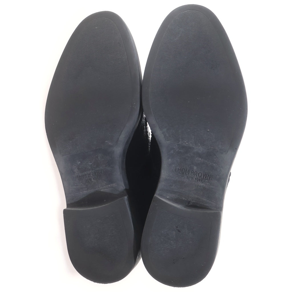 THOM BROWNE(トムブラウン) レザー レースアップ ブーツ ショートブーツ 厚底 ブラック #36 レディース