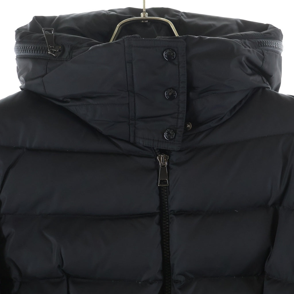 MONCLER(モンクレール) ワッペンロゴ フラメッテ ナイロン ダウンコート ロング ダウンジャケット ブラック #2 D20934993105 レディース