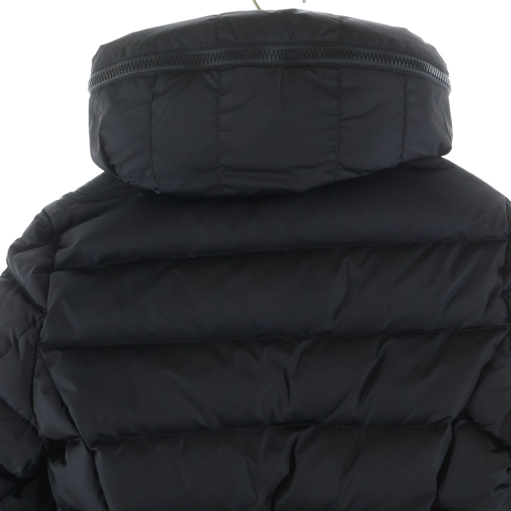 MONCLER(モンクレール) ワッペンロゴ フラメッテ ナイロン ダウンコート ロング ダウンジャケット ブラック #2 D20934993105 レディース