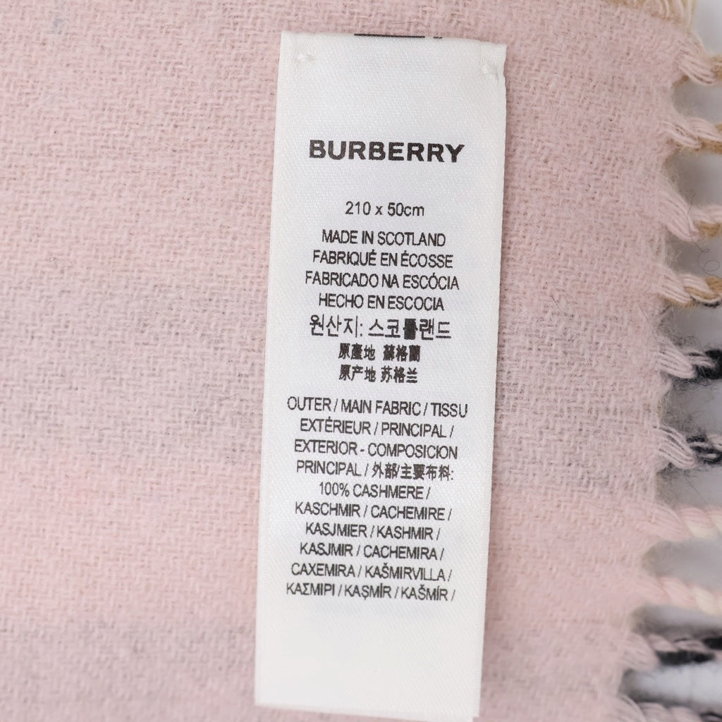 BURBERRY(バーバリー) ノバチェック カシミヤ マフラー ストール ブラウン/ネイビー/ピンク レディース