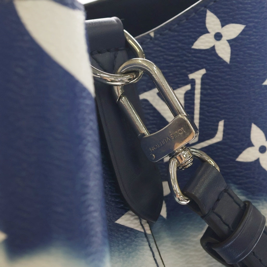 LOUIS VUITTON(ルイヴィトン) エスカル ネオノエ レザー 2WAY ハンドバッグ ショルダーバッグ 巾着バッグ ICタイプ ブルー/ホワイト M45126 レディース