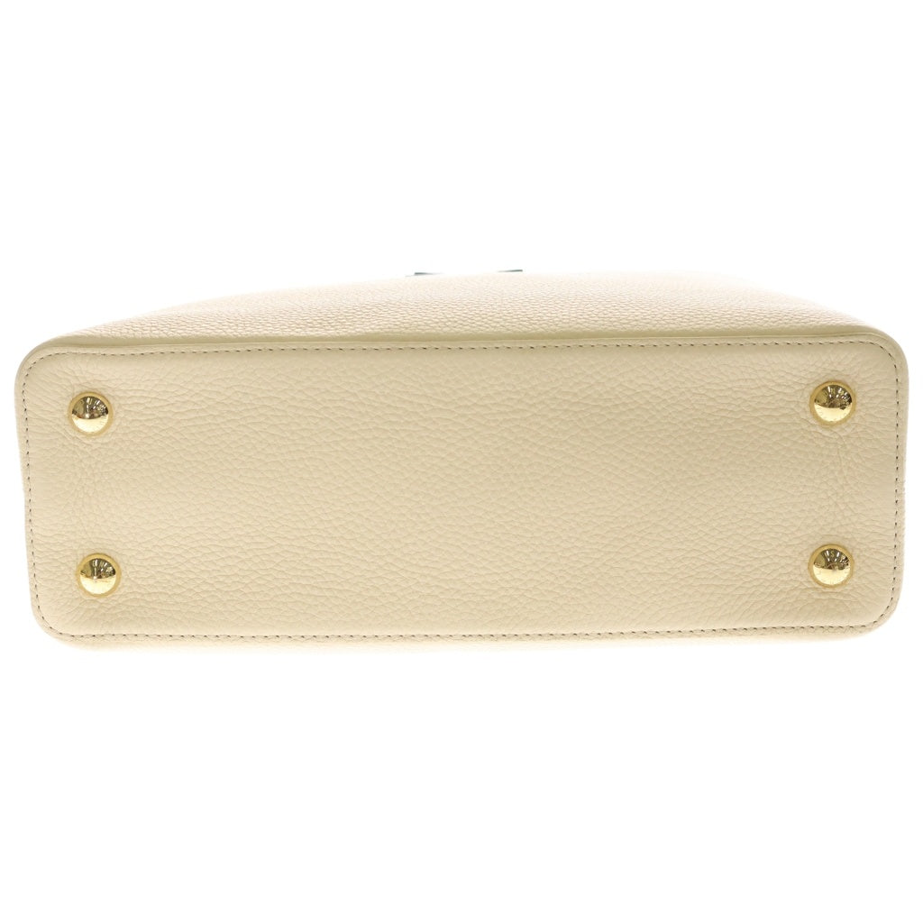 LOUIS VUITTON(ルイヴィトン) カプシーヌMM PM レザー 2WAY ハンドバッグ ショルダーバッグ ICタイプ バイカラー ブラック/ベージュ M52216 レディース