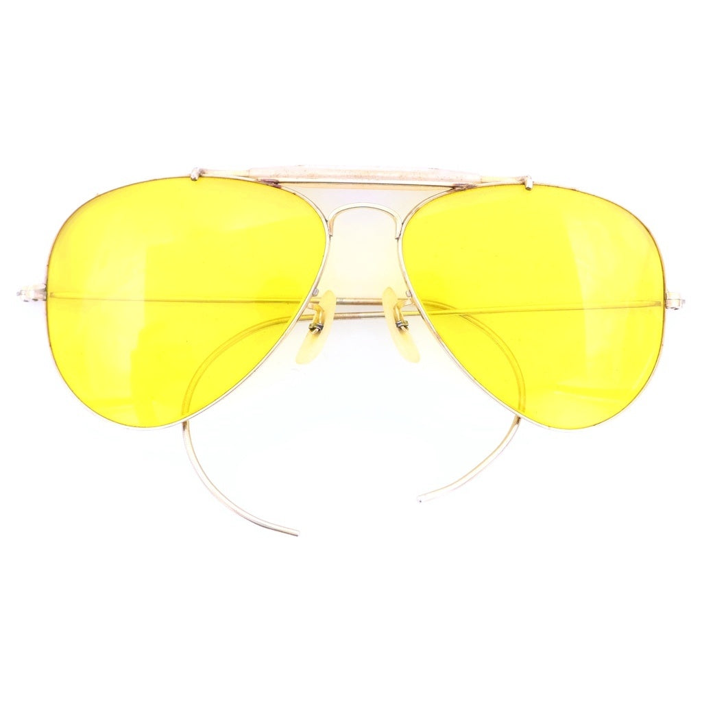 Ray Ban(レイバン) アウトドアーズマン カリクロームレンズ ボシュロムティアドロップフレーム ツーブリッジ サングラス メガネ 眼鏡 アイウェア ゴールド/イエロー