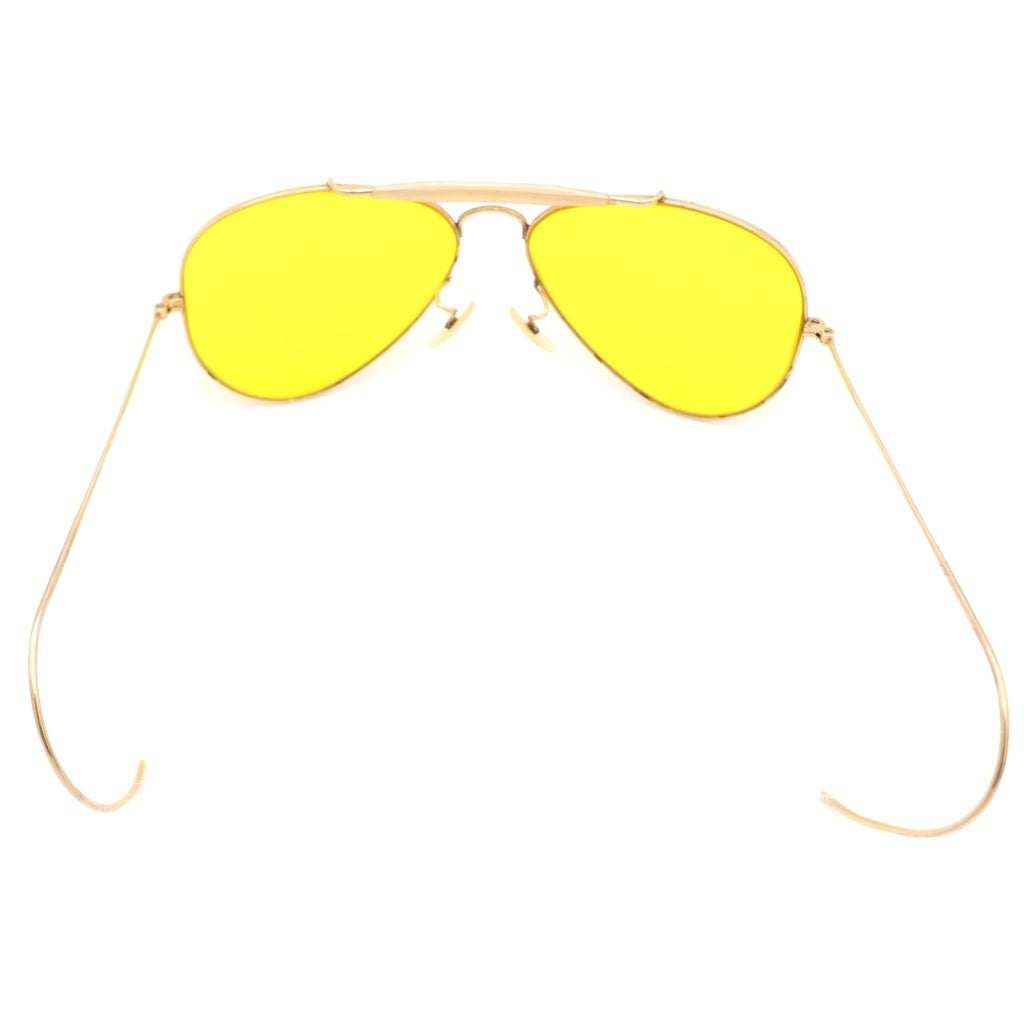 Ray Ban(レイバン) アウトドアーズマン カリクロームレンズ ボシュロムティアドロップフレーム ツーブリッジ サングラス メガネ 眼鏡 アイウェア ゴールド/イエロー