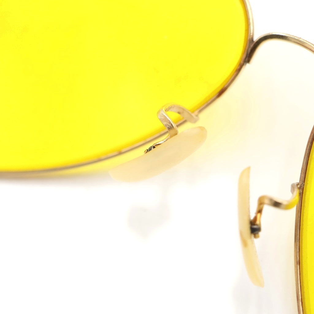 Ray Ban(レイバン) アウトドアーズマン カリクロームレンズ ボシュロムティアドロップフレーム ツーブリッジ サングラス メガネ 眼鏡 アイウェア ゴールド/イエロー