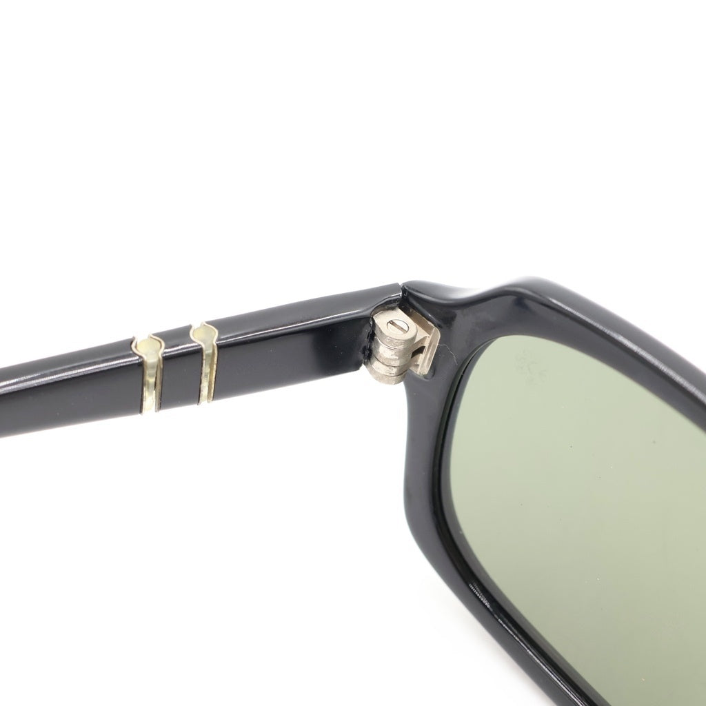 Persol(ペルソール) 折り畳み式 ウェリントンフレーム カラーレンズ サングラス メガネ 眼鏡 アイウェア ブラック 54□21