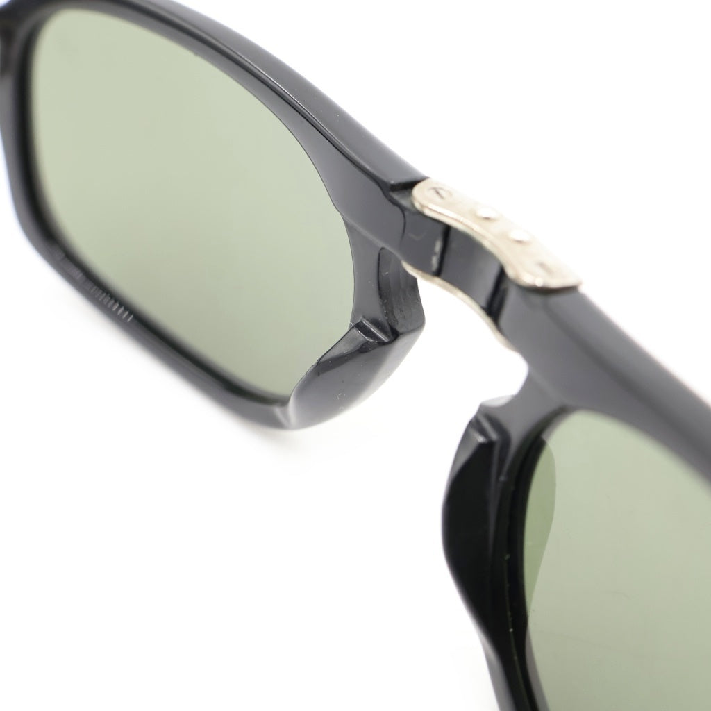 Persol(ペルソール) 折り畳み式 ウェリントンフレーム カラーレンズ サングラス メガネ 眼鏡 アイウェア ブラック 54□21