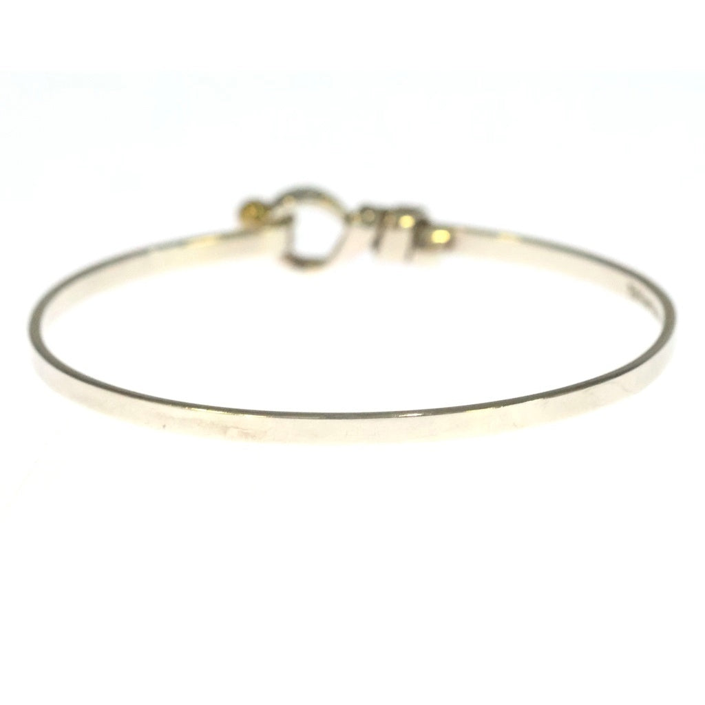 TIFFANY & Co.(ティファニー) ラブノット バングル ブレスレット シルバー×ゴールド SV925×750 レディース