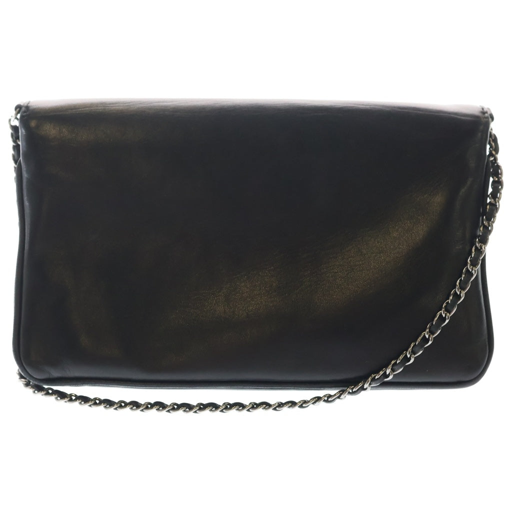 CHANEL(シャネル) 2.55 マトラッセ ターンロック ショルダーバッグ ブラック レザー シルバー金具 レディース