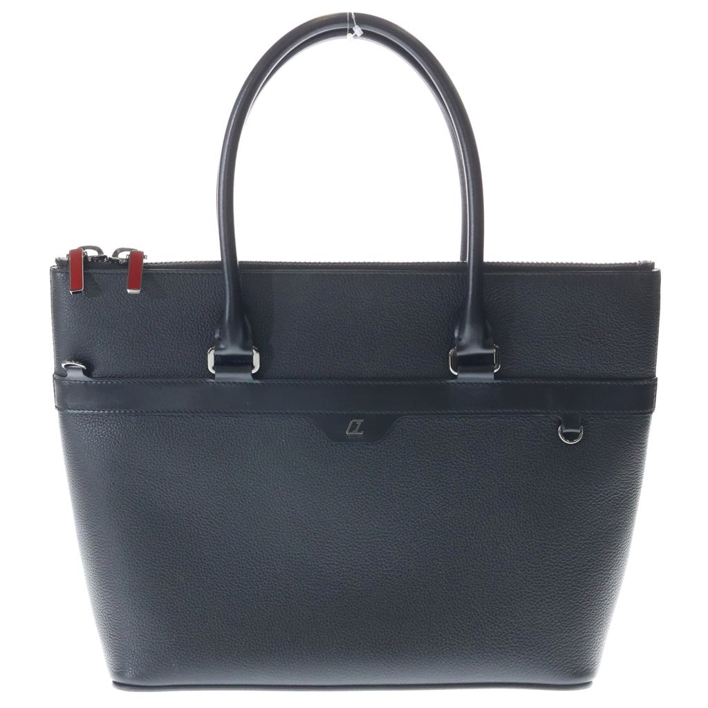 CHRISTIAN LOUBOUTIN(クリスチャンルブタン) カバイカー2.0 2WAYハンドバッグ ショルダーバッグ トートバッグ ブラック×レッド レザー レディース