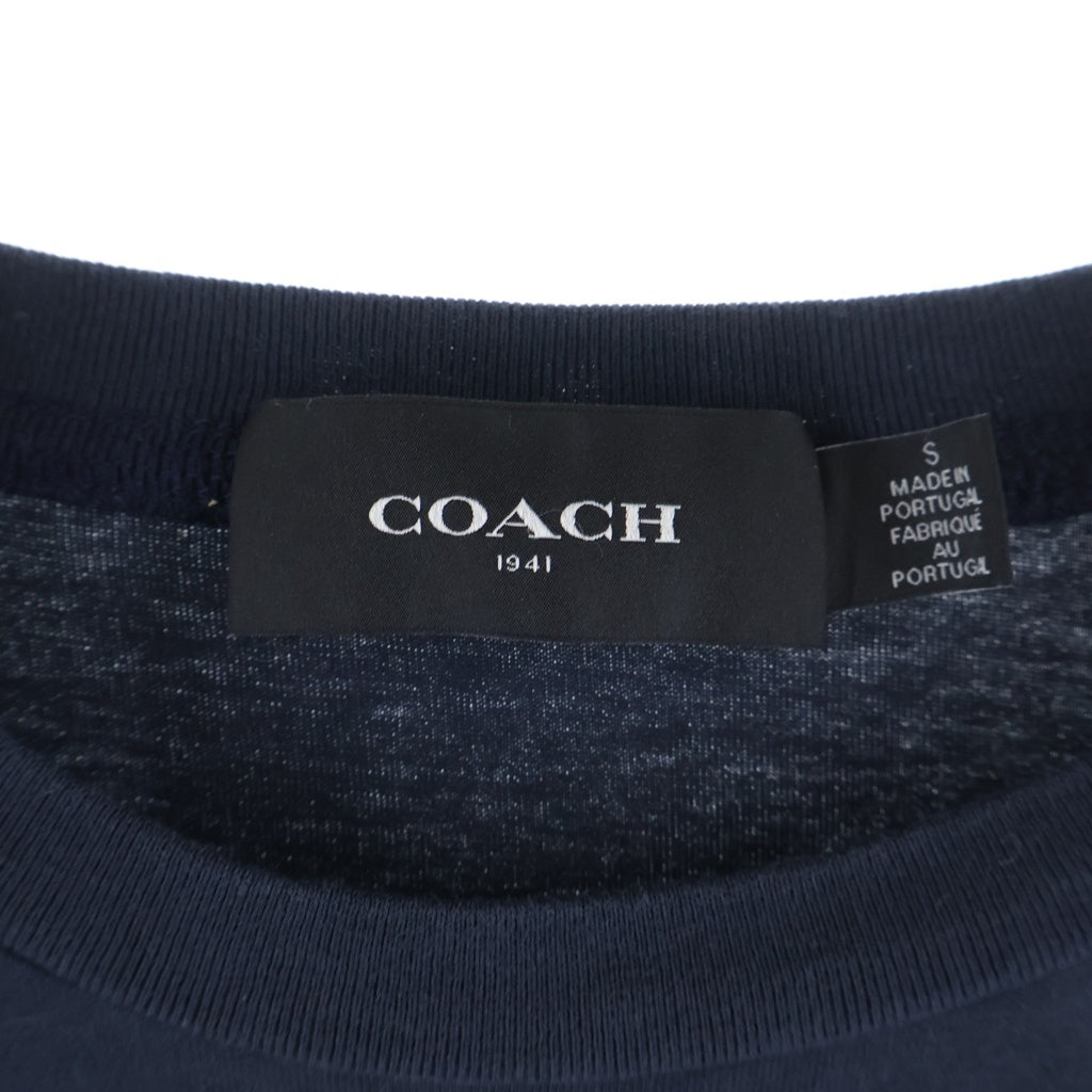 COACH(コーチ) ロゴパッチ コットン 半袖 Tシャツ カットソー #S ブラック 87581