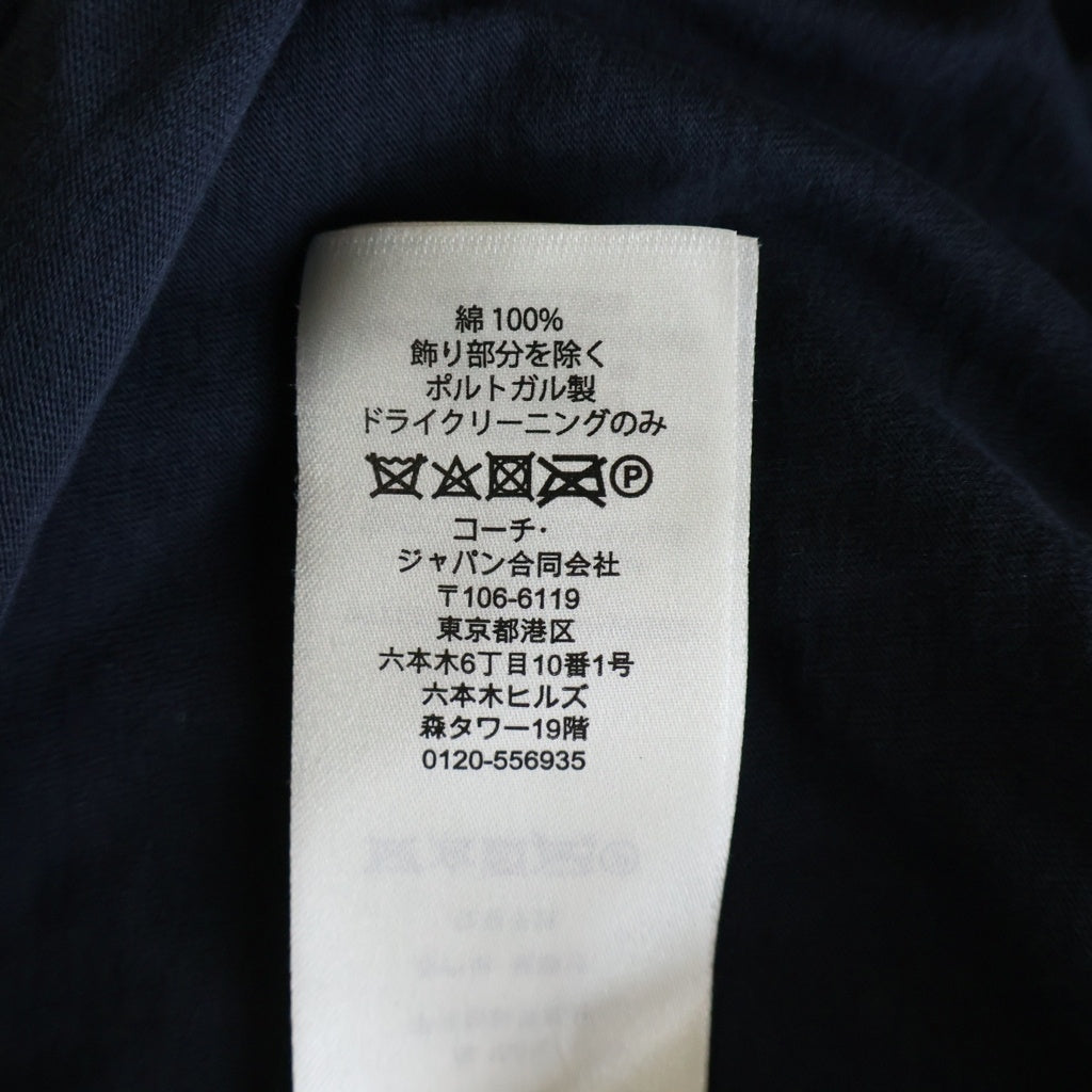 COACH(コーチ) ロゴパッチ コットン 半袖 Tシャツ カットソー #S ブラック 87581