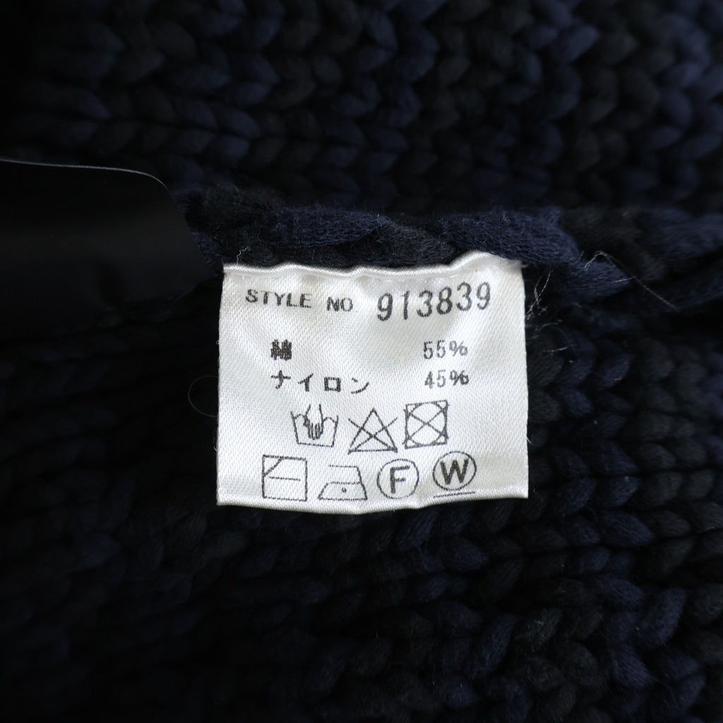 RAF SIMONS(ラフシモンズ) コットン×ナイロン ニットベスト #M ブラック/ネイビー