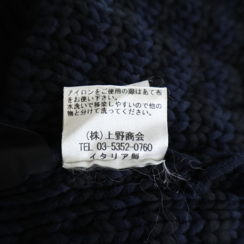 RAF SIMONS(ラフシモンズ) コットン×ナイロン ニットベスト #M ブラック/ネイビー