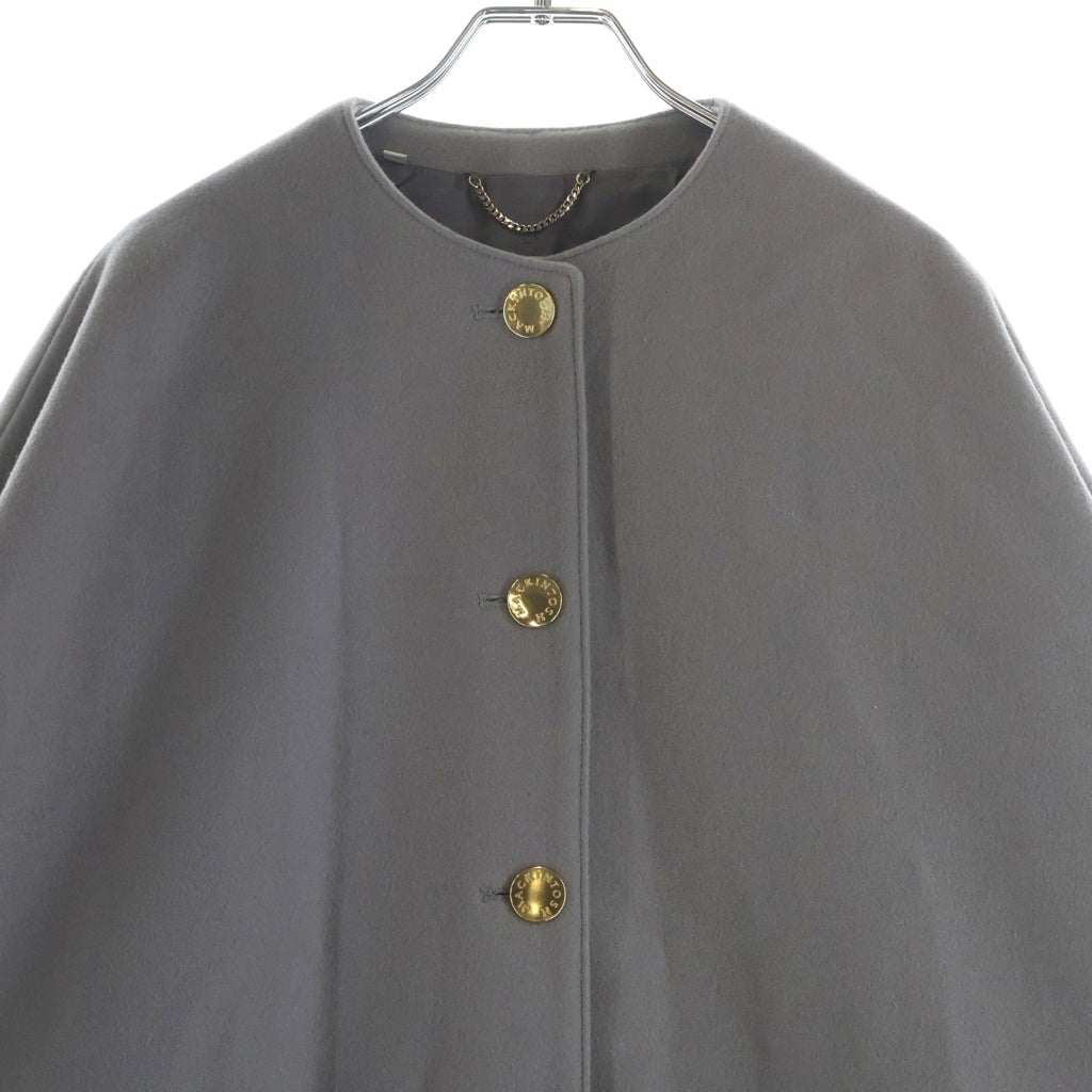 MACKINTOSH(マッキントッシュ) NEW HUMBIE NO COLLAR MB ニューハンビーノーカラーコート ハーフコート ウール 金ボタン グレー L232MO1133FL2K レディース