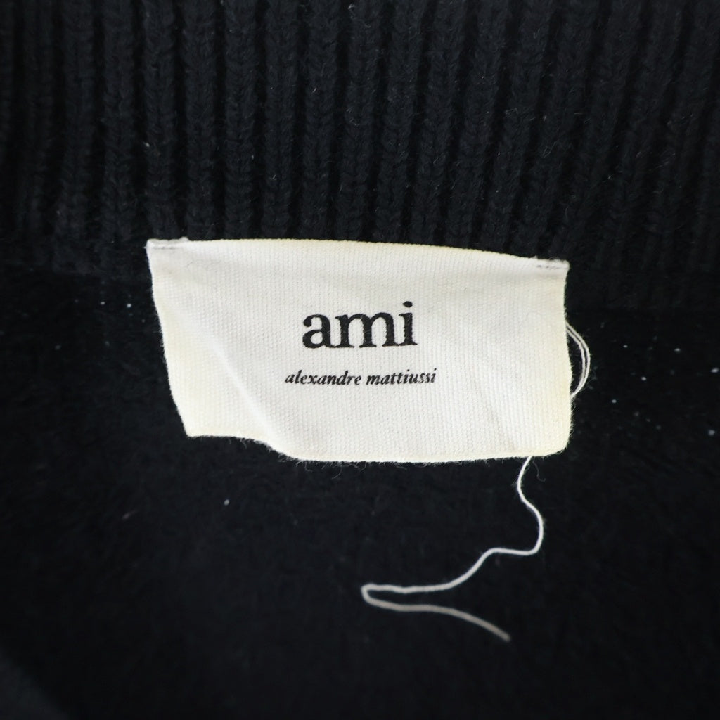 ami paris(アミパリス) ロゴニットカーディガン ブラック #S