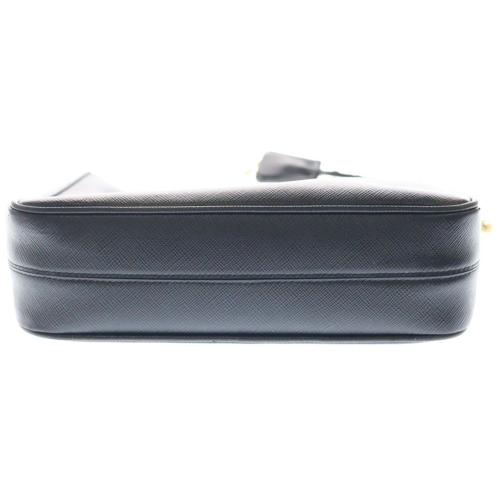 PRADA(プラダ) Re-Edition 2005 サフィアーノレザーバッグ 2WAYハンドバッグ チェーンバッグ ショルダーバッグ ブラック 1BH204 ゴールド金具 レディース