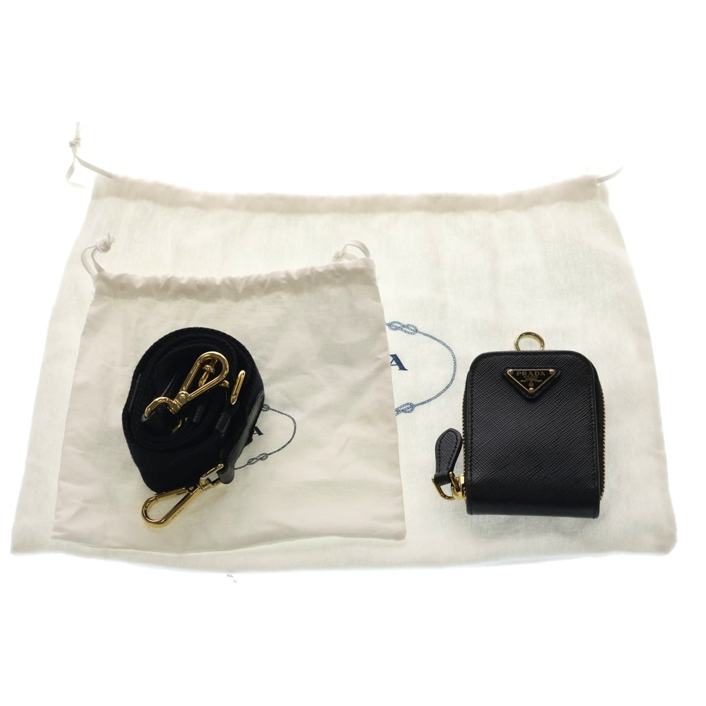 PRADA(プラダ) Re-Edition 2005 サフィアーノレザーバッグ 2WAYハンドバッグ チェーンバッグ ショルダーバッグ ブラック 1BH204 ゴールド金具 レディース