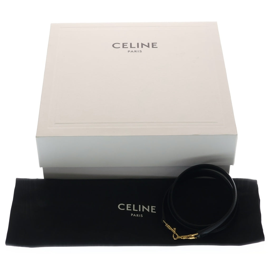 CELINE(セリーヌ) ミニ 16 セーズ スパンコール 2WAYハンドバッグ ショルダーバッグ ブラックシークイン×カーフスキン ゴールド金具 レディース