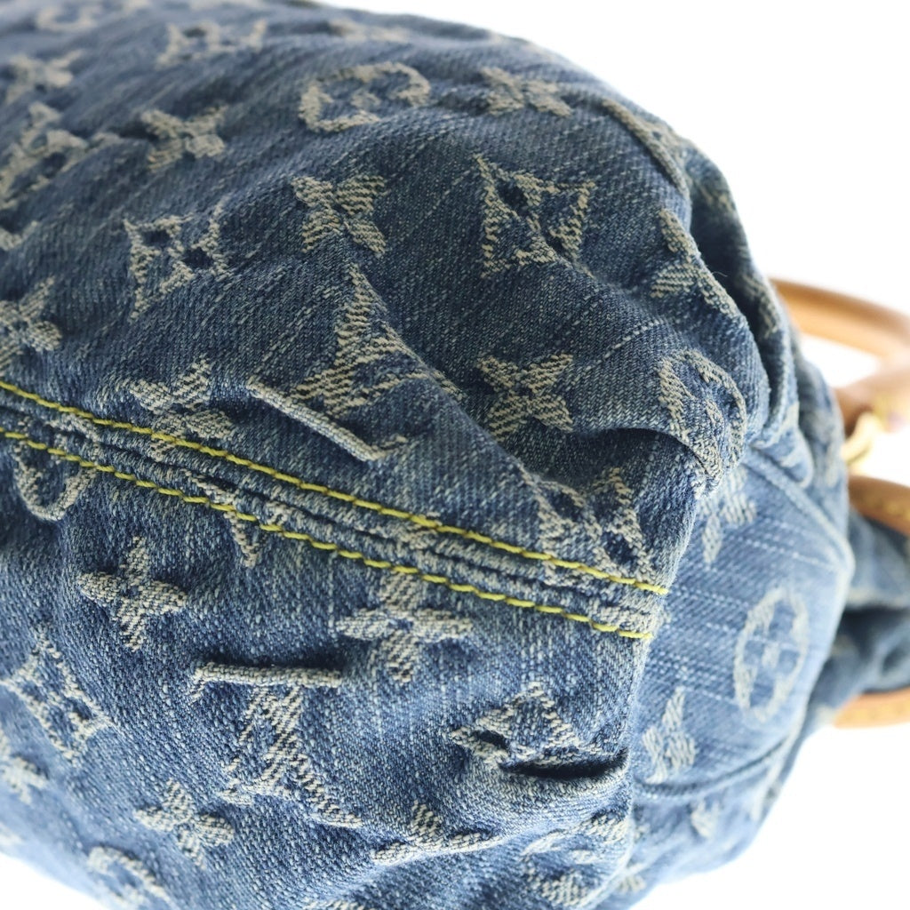 LOUIS VUITTON(ルイヴィトン) モノグラムデニム プリティー デニム レザー ハンドバッグ ブルー M95021 レディース