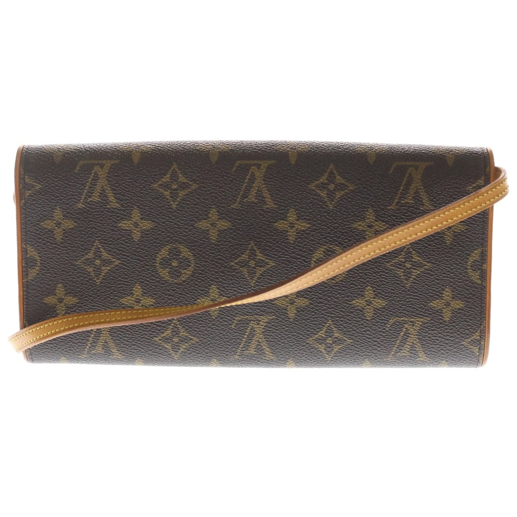 LOUIS VUITTON(ルイヴィトン) モノグラム ポシェットツインGM PVC レザー ショルダーバッグ ポーチ ブラウン M51852 レディース