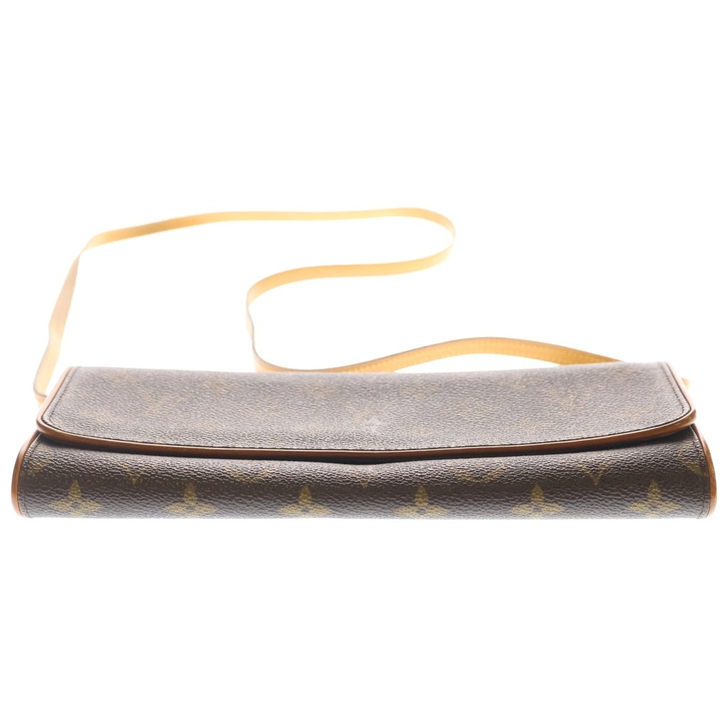 LOUIS VUITTON(ルイヴィトン) モノグラム ポシェットツインGM PVC レザー ショルダーバッグ ポーチ ブラウン M51852 レディース