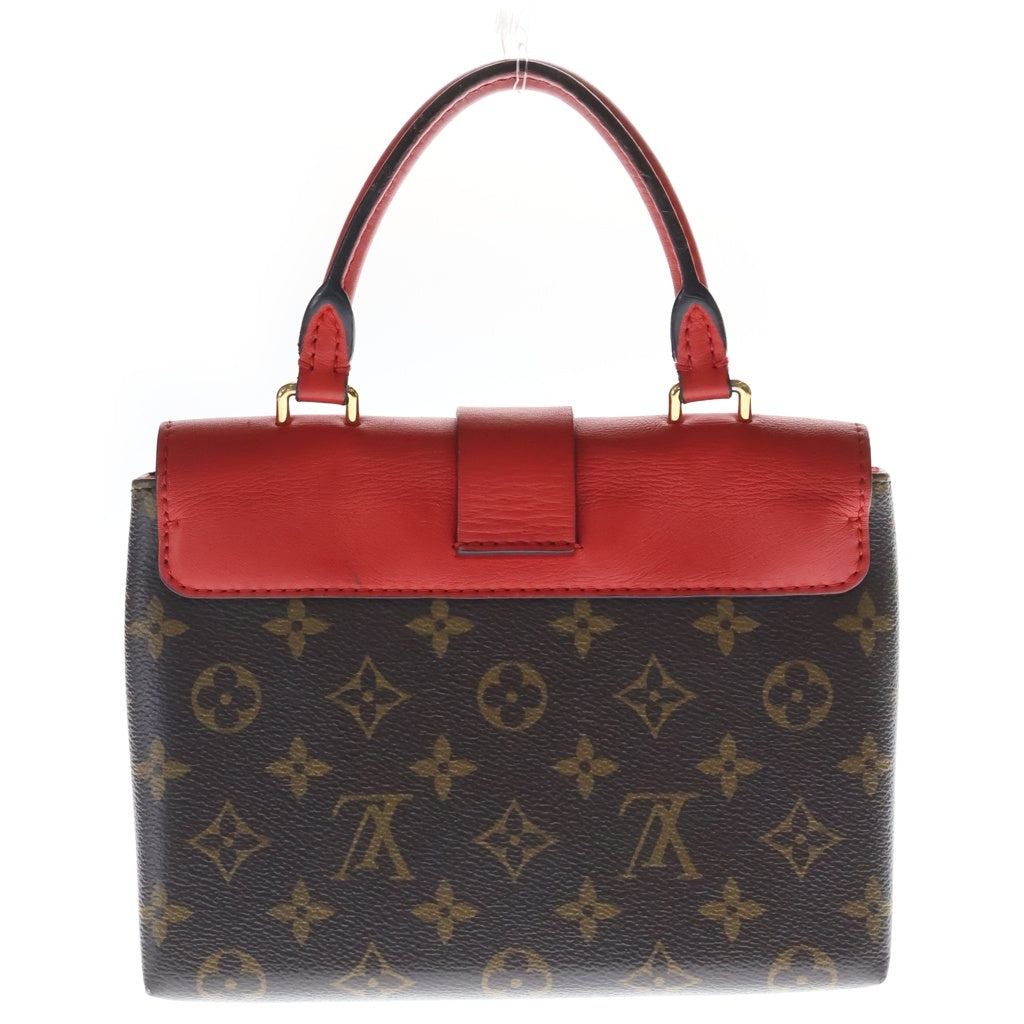 LOUIS VUITTON(ルイヴィトン) モノグラム ロッキーBB 2WAYハンドバッグ ショルダーバッグ ブラウン×レッド レザー×PVC M44322 ゴールド金具 レディース